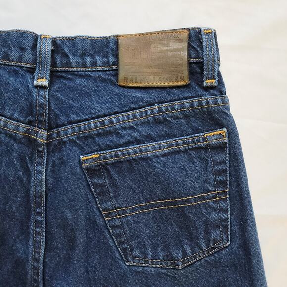Ralph Lauren Dark Wash Boot Cut Straight Leg Denim Jeans Size 4 - Picture 5 of 7